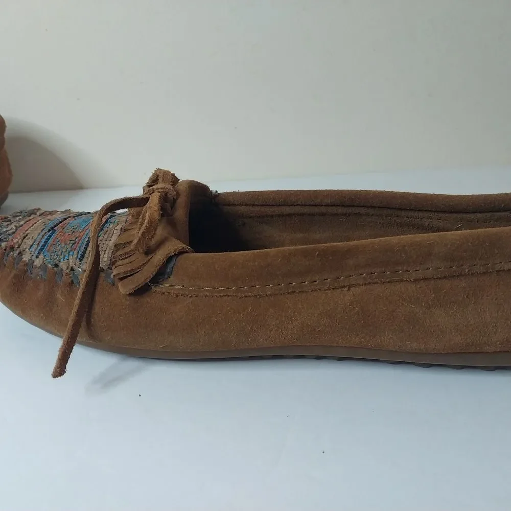 MINNETONKA Size 9 Women's Brown Moccasins 472K Super Confort